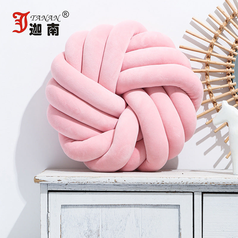 Floraノットクッション™|北欧風 ロープ編み 花型ラウンドクッション