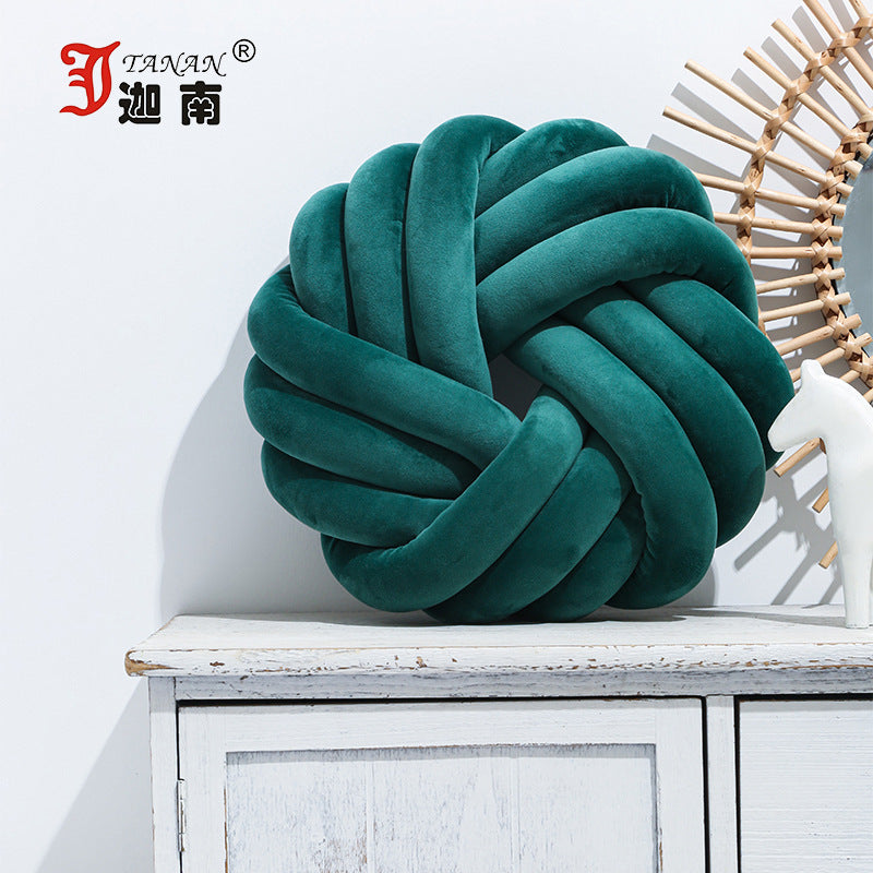 Floraノットクッション™|北欧風 ロープ編み 花型ラウンドクッション