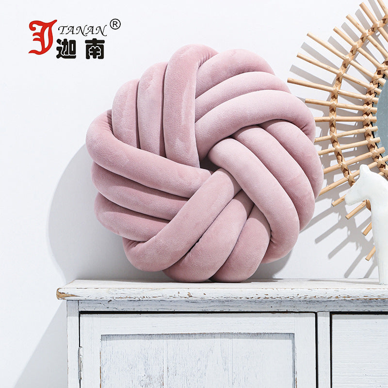 Floraノットクッション™|北欧風 ロープ編み 花型ラウンドクッション