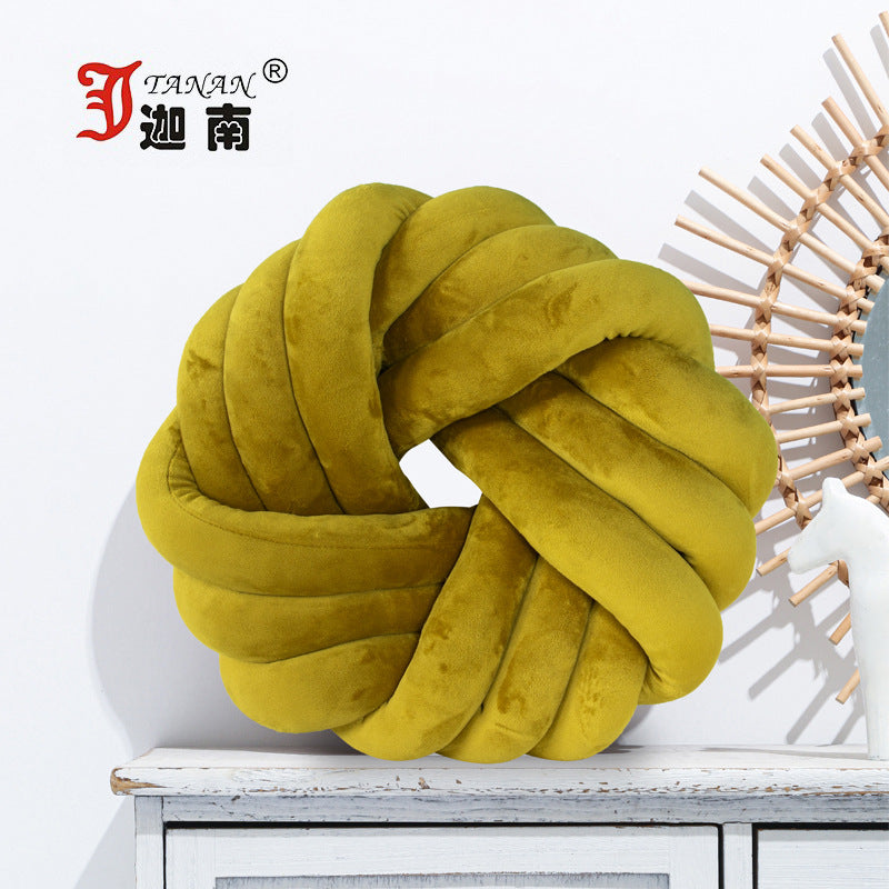 Floraノットクッション™|北欧風 ロープ編み 花型ラウンドクッション