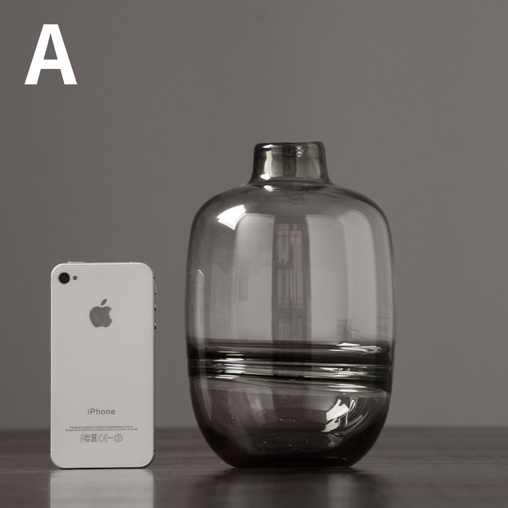 LumiGlassベース™｜北欧風 クリアガラス フラワーベース