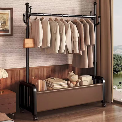 CoatRack™｜スリム収納ハンガーラック（バスケット付き）