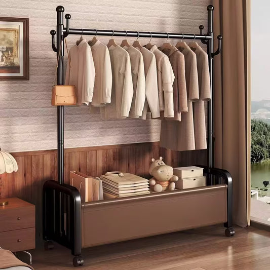 CoatRack™｜スリム収納ハンガーラック（バスケット付き）