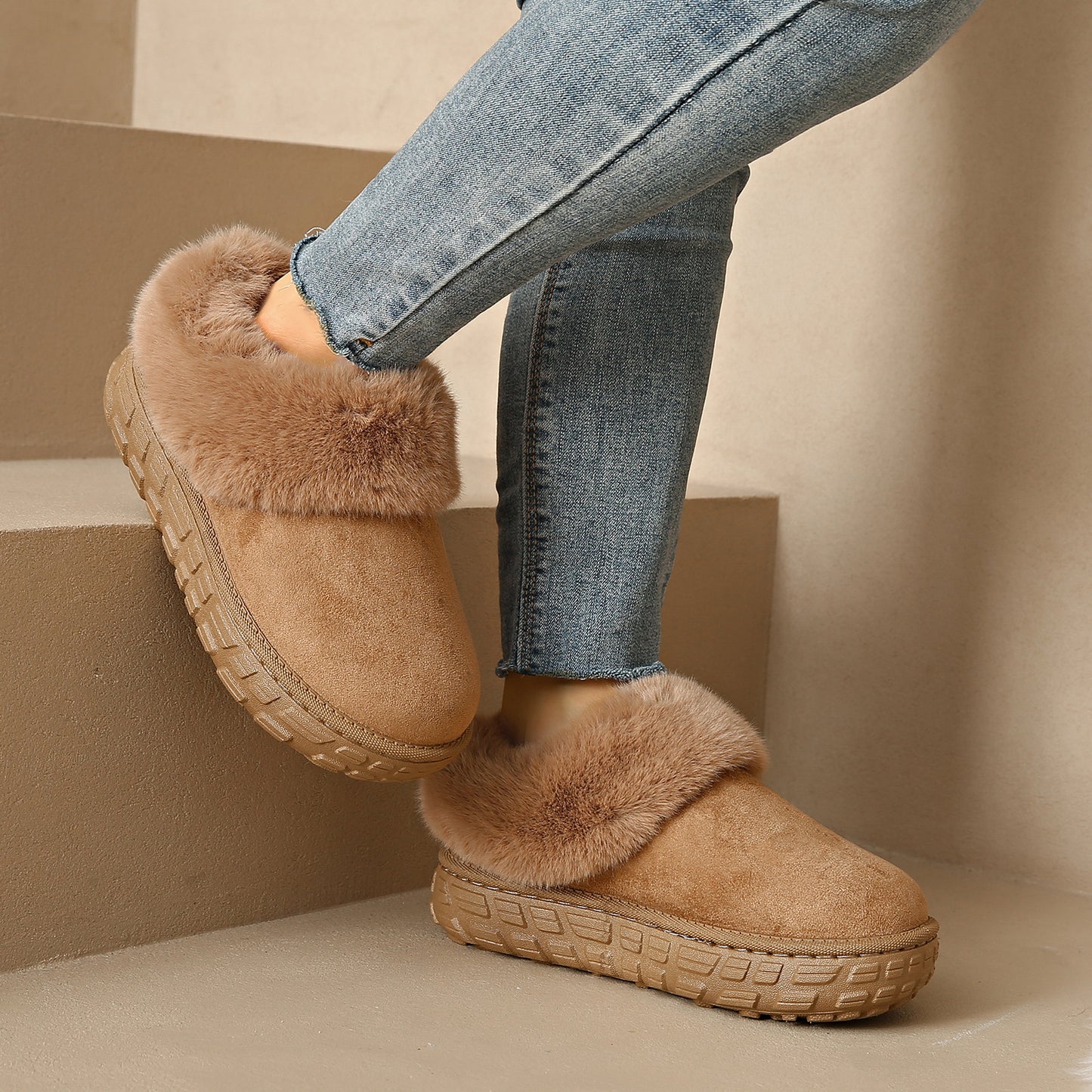 FurWarmブーツ™｜厚底・もこもこ裏起毛スノーブーツ（レディース）