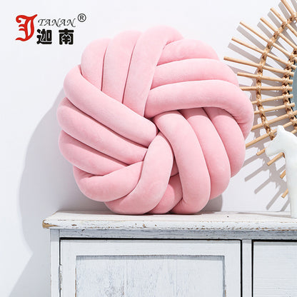 Floraノットクッション™｜北欧風 ロープ編み 花型ラウンドクッション