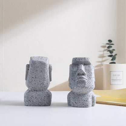 StoneFace™｜ユニーク眼鏡スタンド モアイ風オブジェ