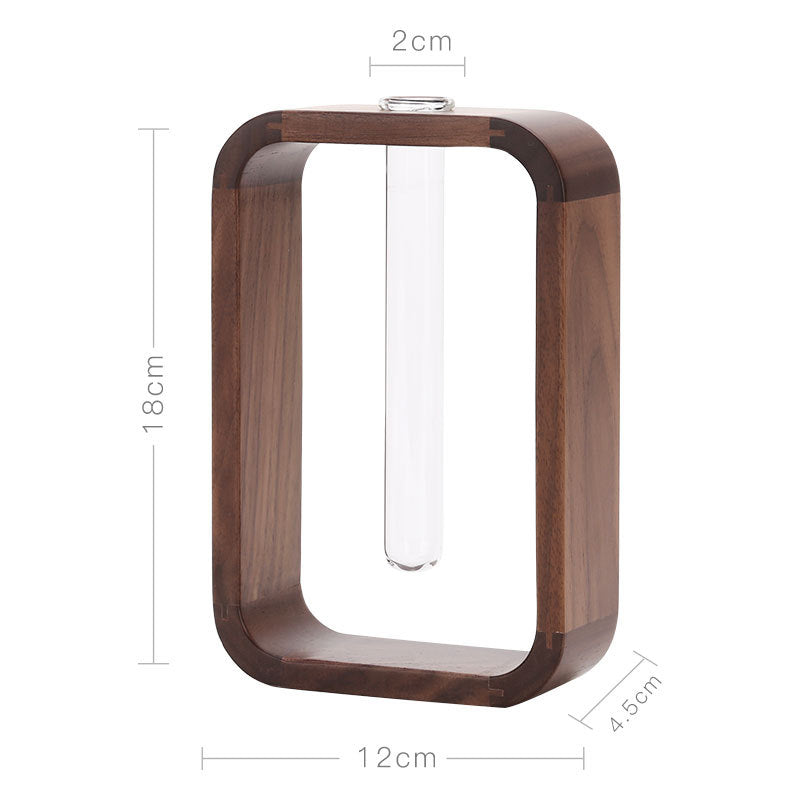 ZenWood Vase™｜ウッドフレーム一輪挿しフラワーベース（モダン和風）