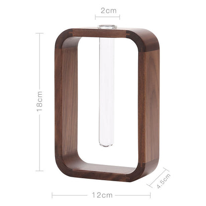 ZenWood Vase™｜ウッドフレーム一輪挿しフラワーベース（モダン和風）