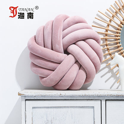 Floraノットクッション™｜北欧風 ロープ編み 花型ラウンドクッション