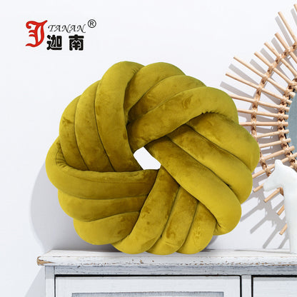 Floraノットクッション™｜北欧風 ロープ編み 花型ラウンドクッション