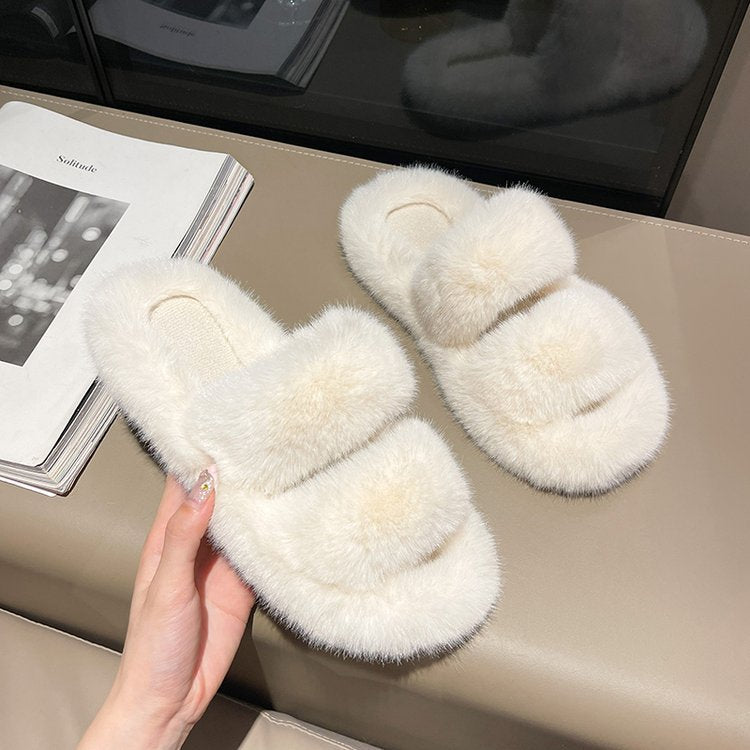 KawaLuxeスリッパ™｜韓国風ふわもこルームシューズ（秋冬・レディース）