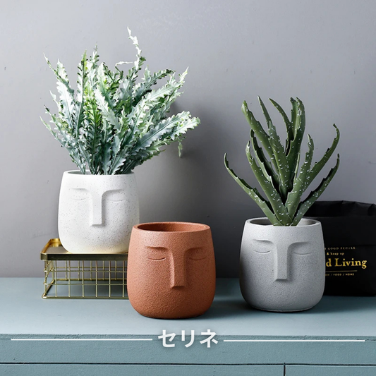 Portraitポット™｜アート風顔モチーフ植木鉢