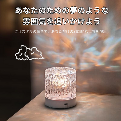 RippleLight™｜水のゆらぎを映し出す回転ムードライト