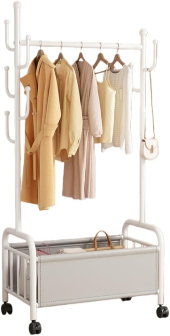 CoatRack™｜スリム収納ハンガーラック（バスケット付き）